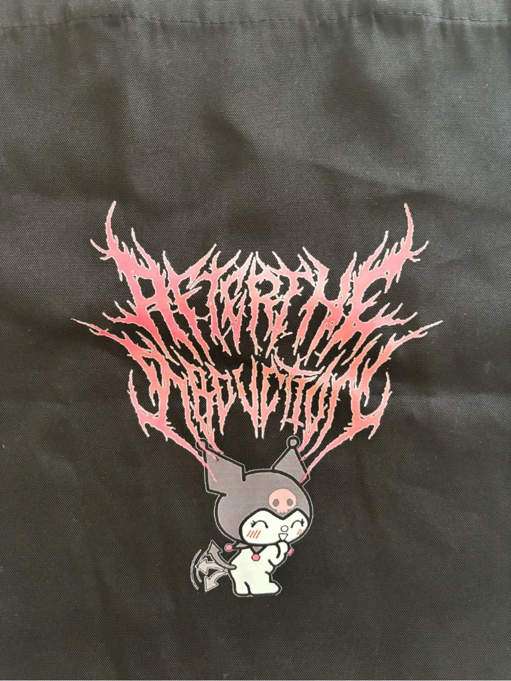 Sanrio Kuromi Black Graphic Tote